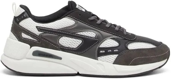 Black and White S-Serendipity-Sneakers in mesh and suede