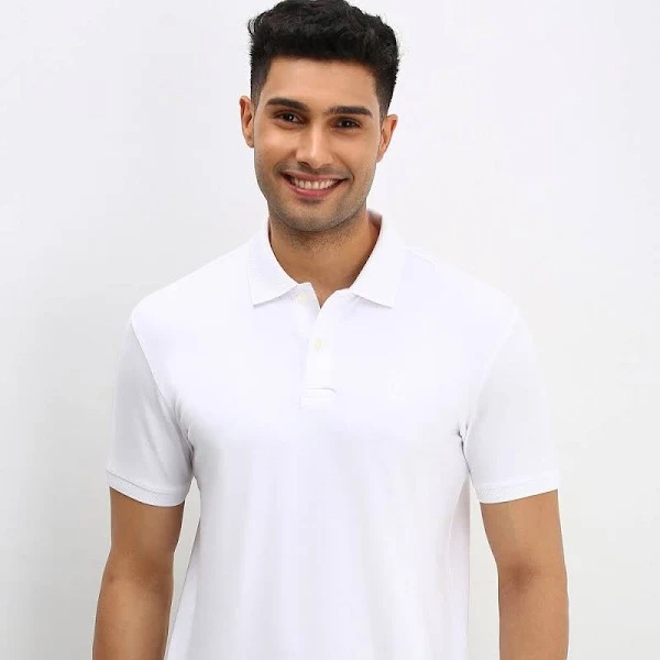 Allen Solly Men's Solid Polo Neck T-shirt