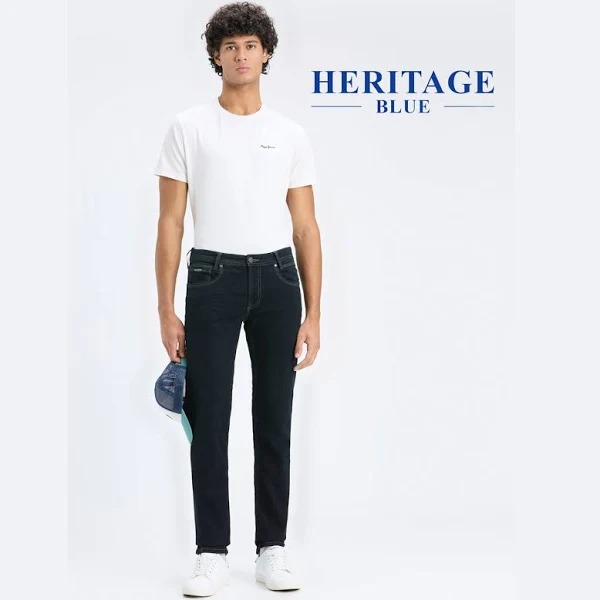 Pepe Jeans Men's Mid Rise Slim Fit Stretchable Jeans