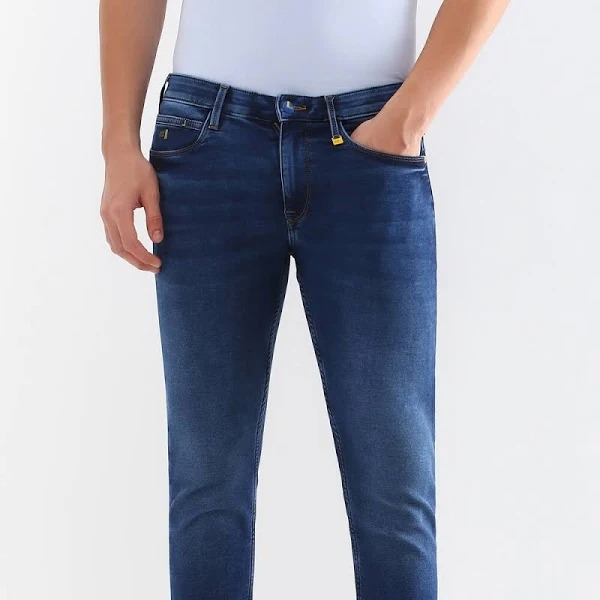 Allen Solly Men's Slim Fit Mid Wash Jeans