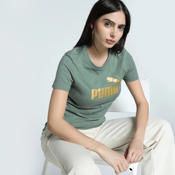 Puma Women's Printed Crew Neck T-shirt